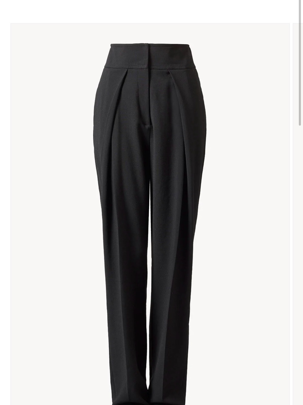 Tove Black High-Waist Pleated Trousers